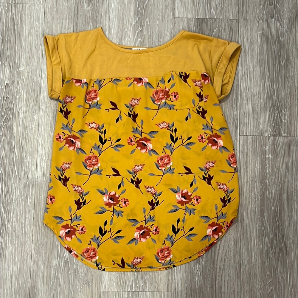 Floral Yellow Top